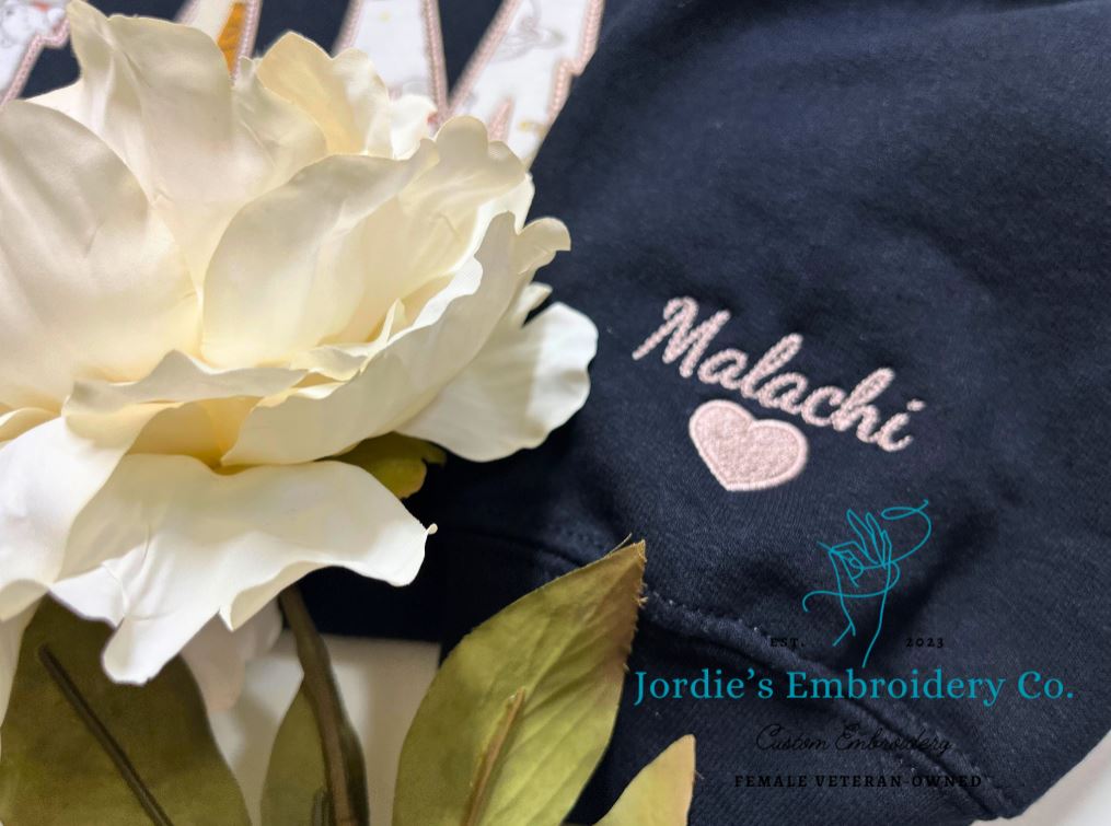 Mama with Onsies Custom Embroidered Hoodie