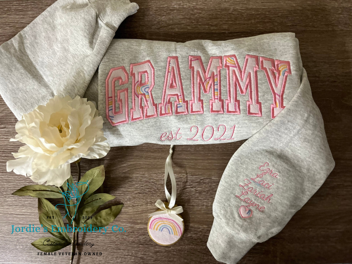 Grammy Embroidered Hoodie with Onsies