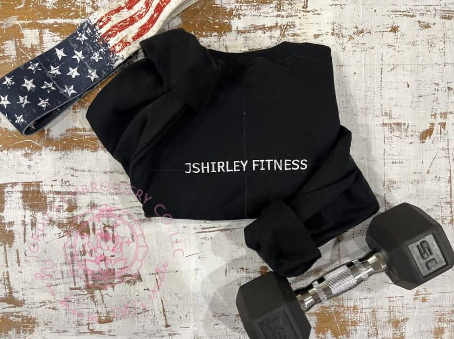 JSHIRLEY Fitness Embroidered Crewneck