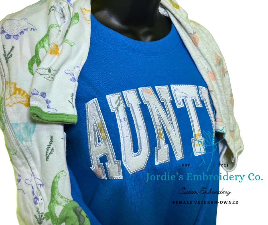 Auntie Embroidered Crewneck with Onsies
