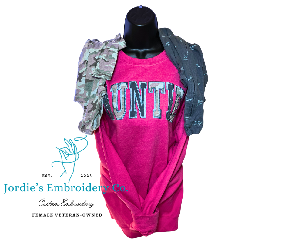 Auntie Embroidered Crewneck with Onsies