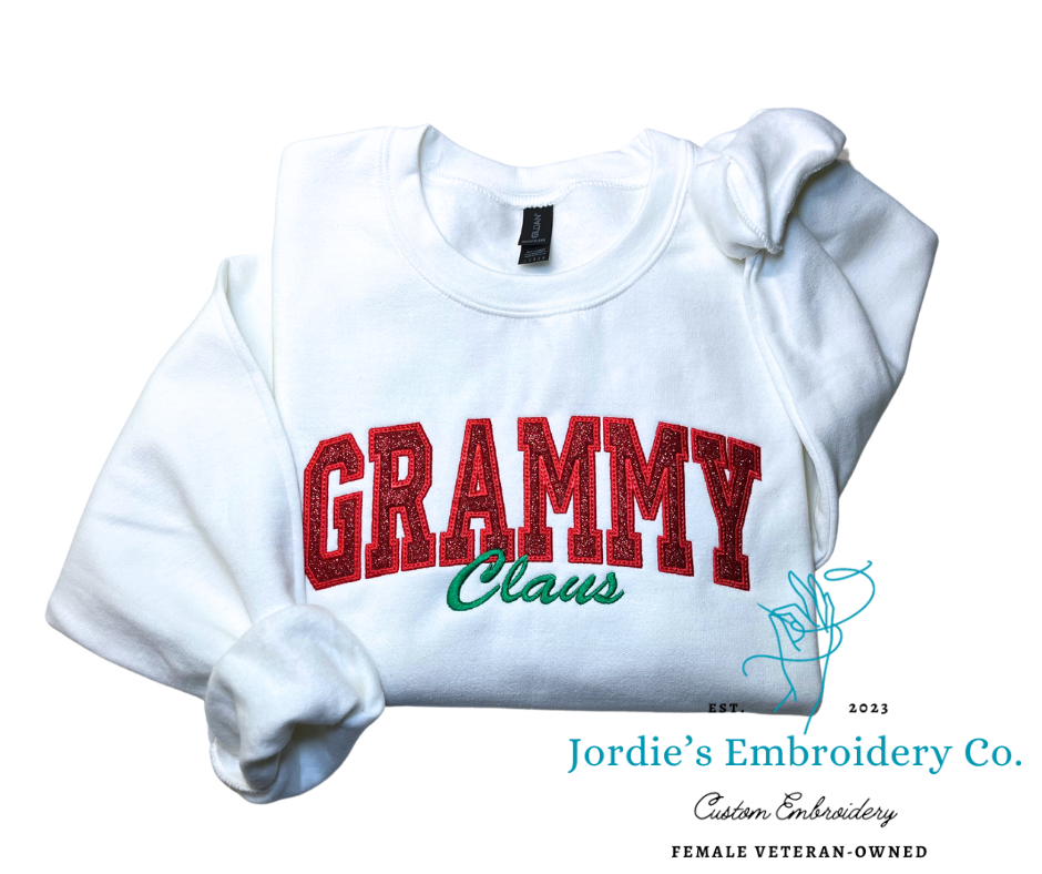 Grammy Claus Crewneck Custom Embroidered
