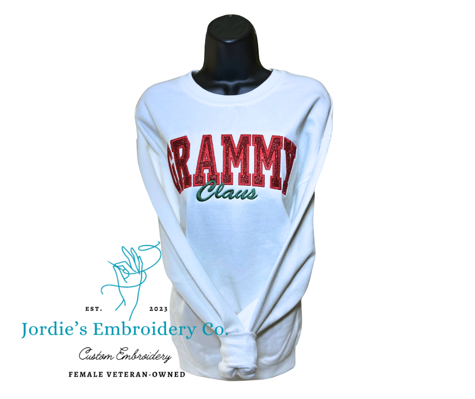 Grammy Claus Crewneck Custom Embroidered