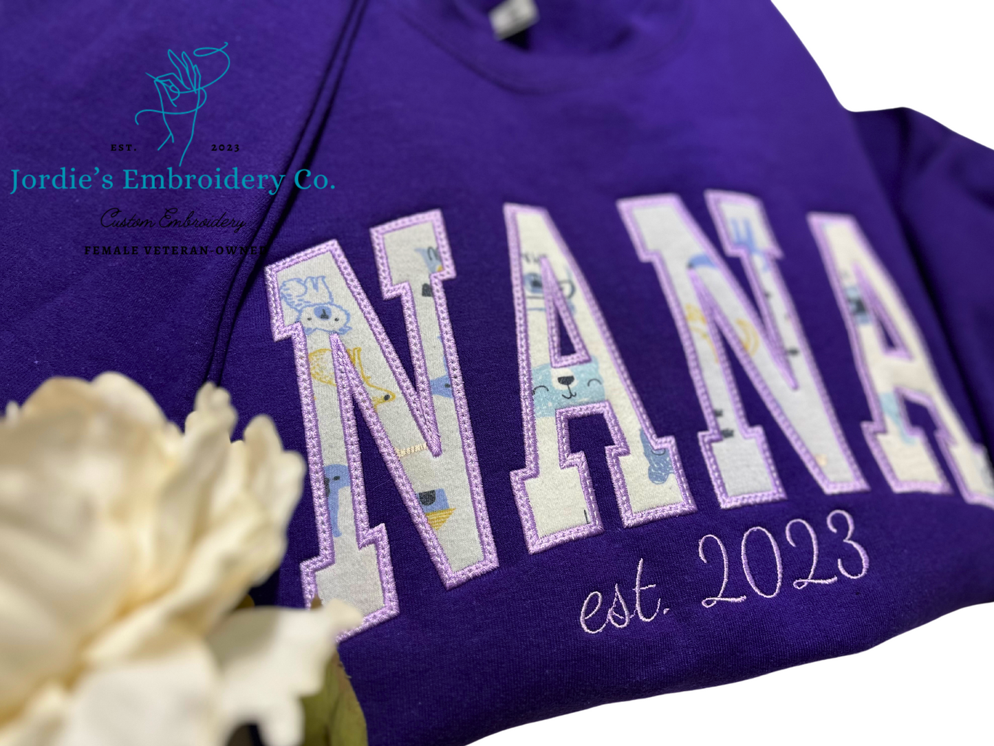 Nana Embroidered Hoodie with Onsies
