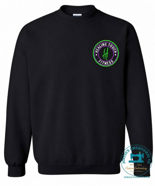Healing Touch Embroidered Crewneck with White Font