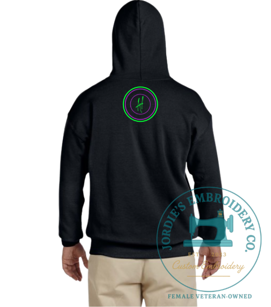 Healing Touch Fitness Custom Embroidered Full Zip Jacket - HTF Purple Logo