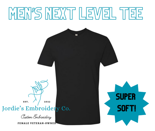 Men's Next Level Short Sleeve T-shirt Blank Custom Embroidery