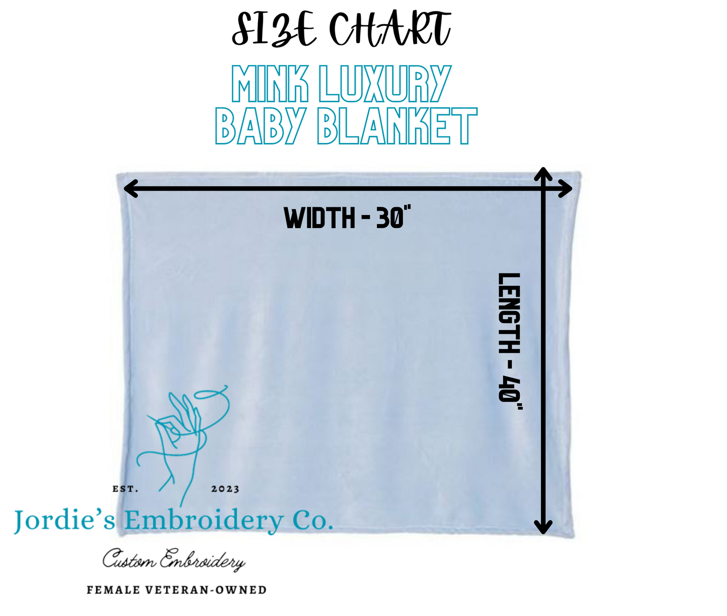 Baby Blanket Blank Custom Embroidered Alpine Fleece Mink Touch Luxury