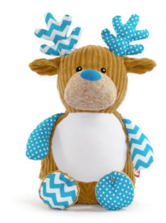 Stuffy Collection - Custom Embroidery Reindeer Multi-Color Stuffed Animal