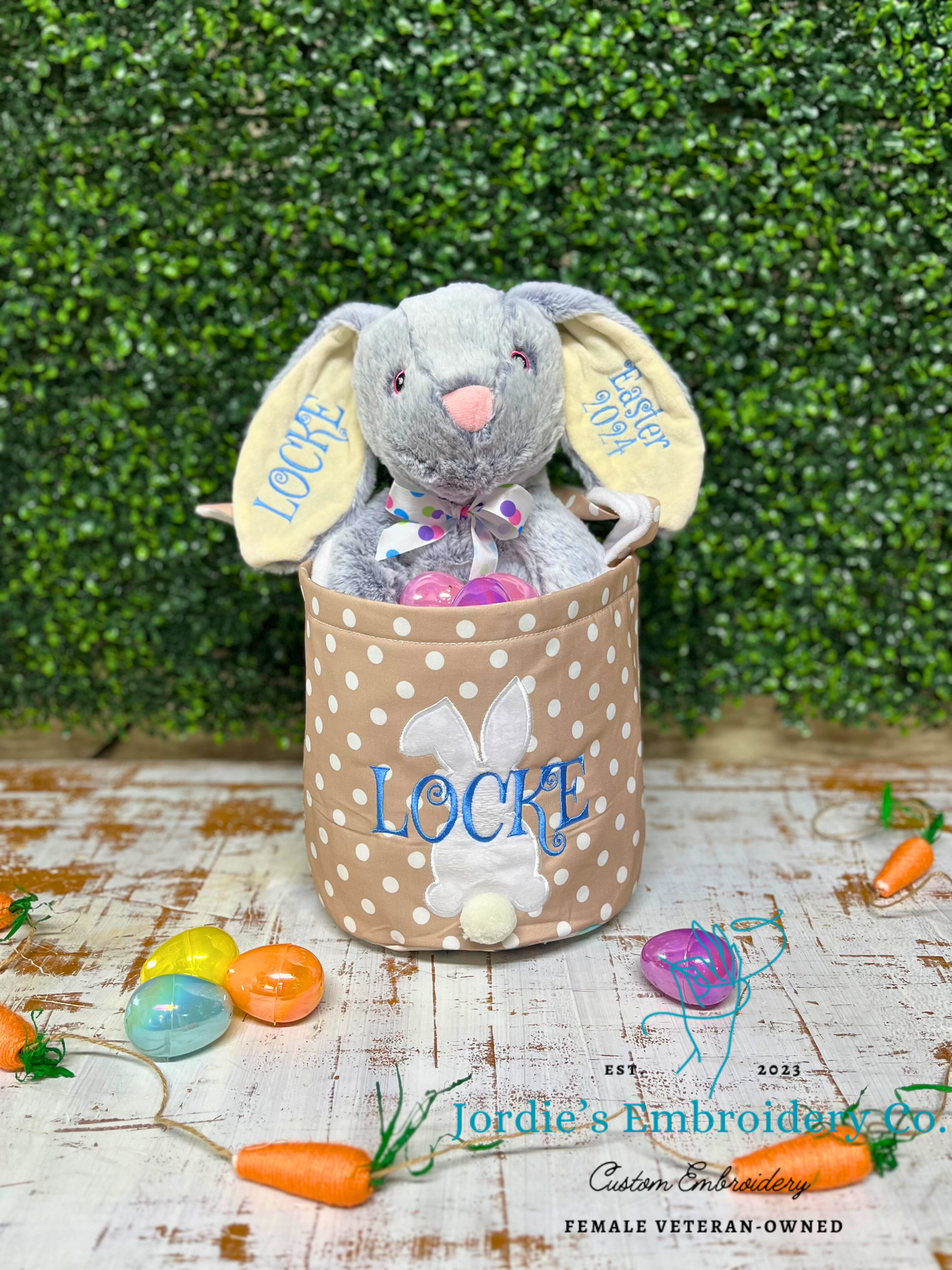 Easter - Custom Embroidered Basket