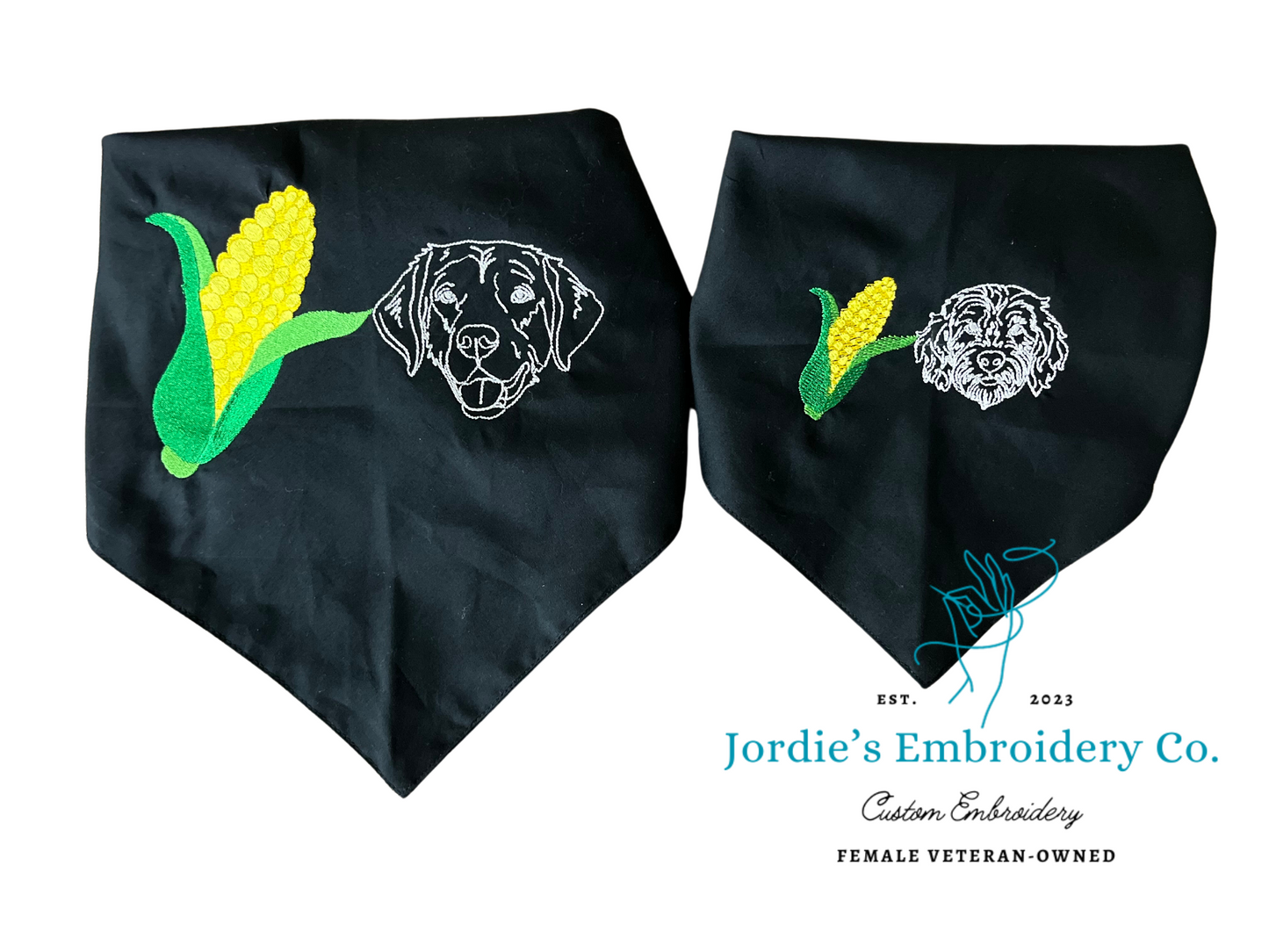 Pet Bandana Custom Embroidered