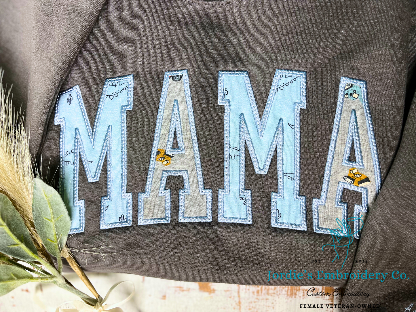 Mama Embroidered Crewneck with Onsies