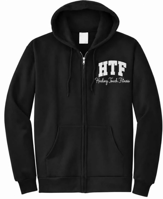 Healing Touch Fitness Custom Embroidered Full Zip Jacket - HTF Logo