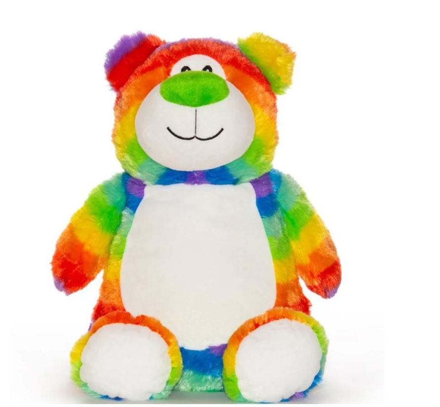 Stuffy Collection - Custom Embroidery Full size Rainbow Bear Stuffed Animal