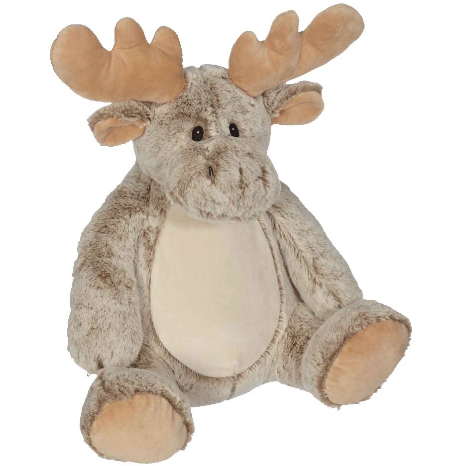 Stuffy Collection - Custom Embroidery Fuzzy Moose Stuffed Animal