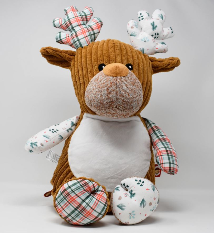 Stuffy Collection - Custom Embroidery Winter Deer Stuffed Animal