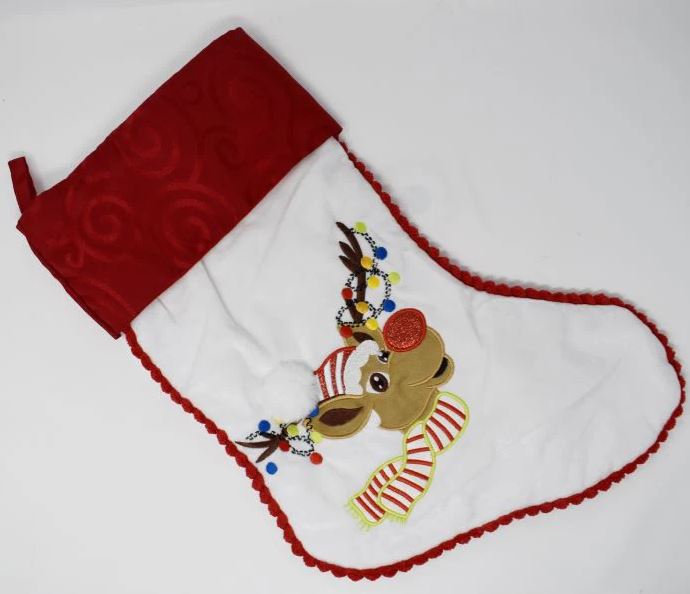 Festive Stocking for Christmas Custom Embroidered